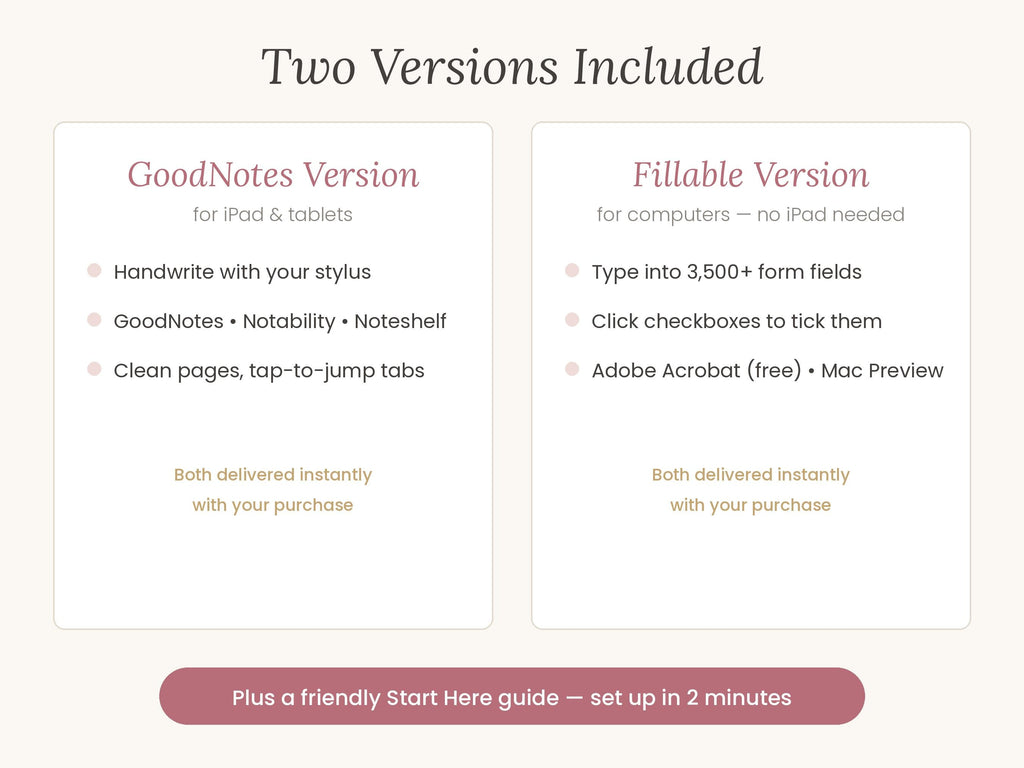 Undated Digital Wedding Planner GoodNotes, Hyperlinked PDF Planning Book