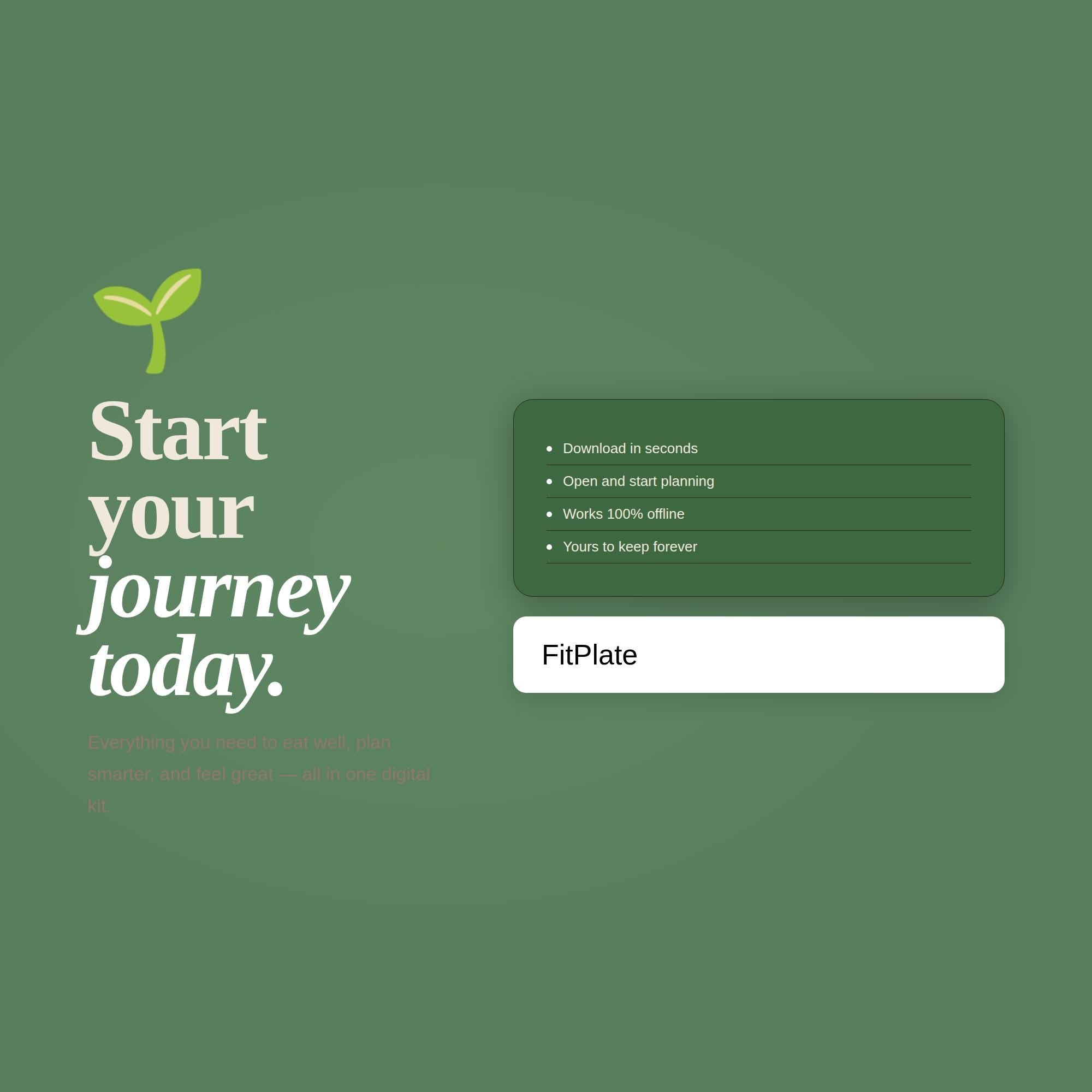 FitPlate Meal Planner | Calorie Macro Nutrition Tracker (Digital Download)