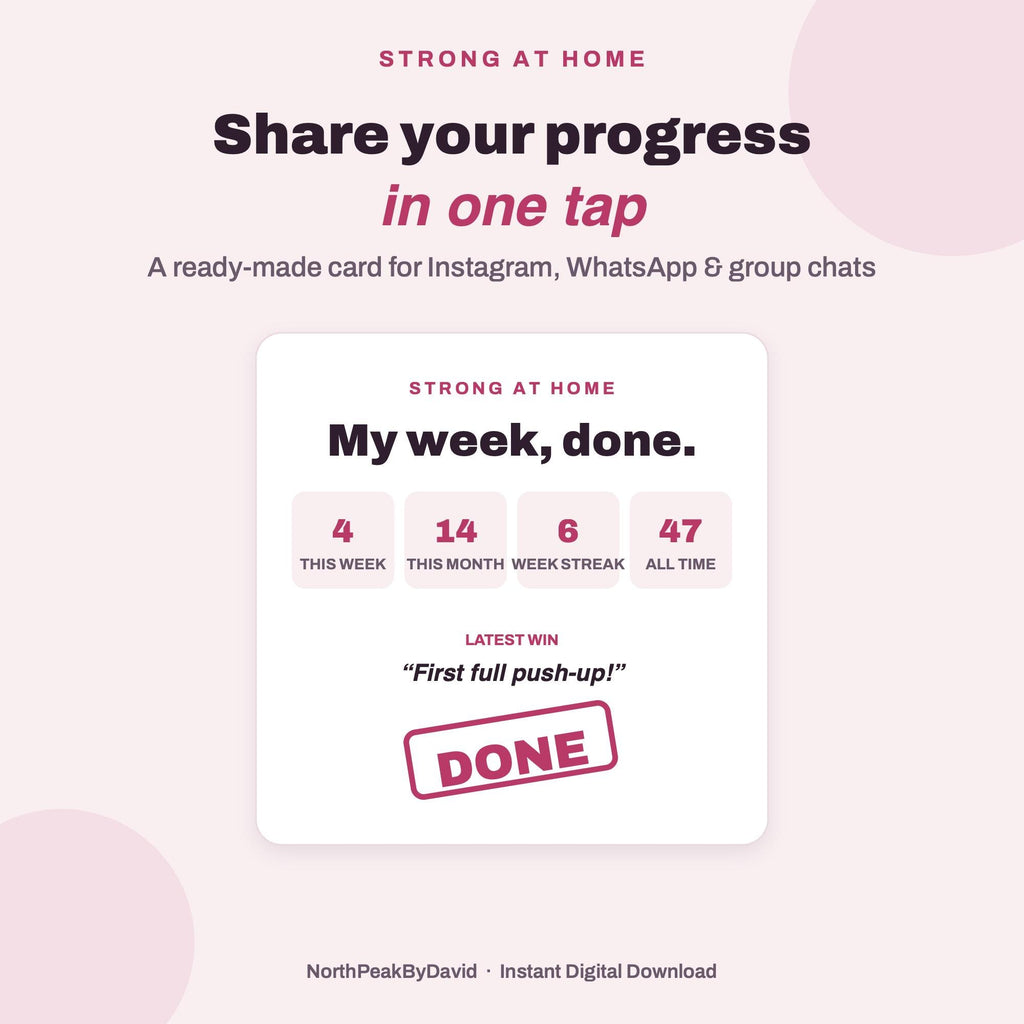 Home Workout Planner | Digital Fitness, Meal, Calorie Tracker (Digital Download)