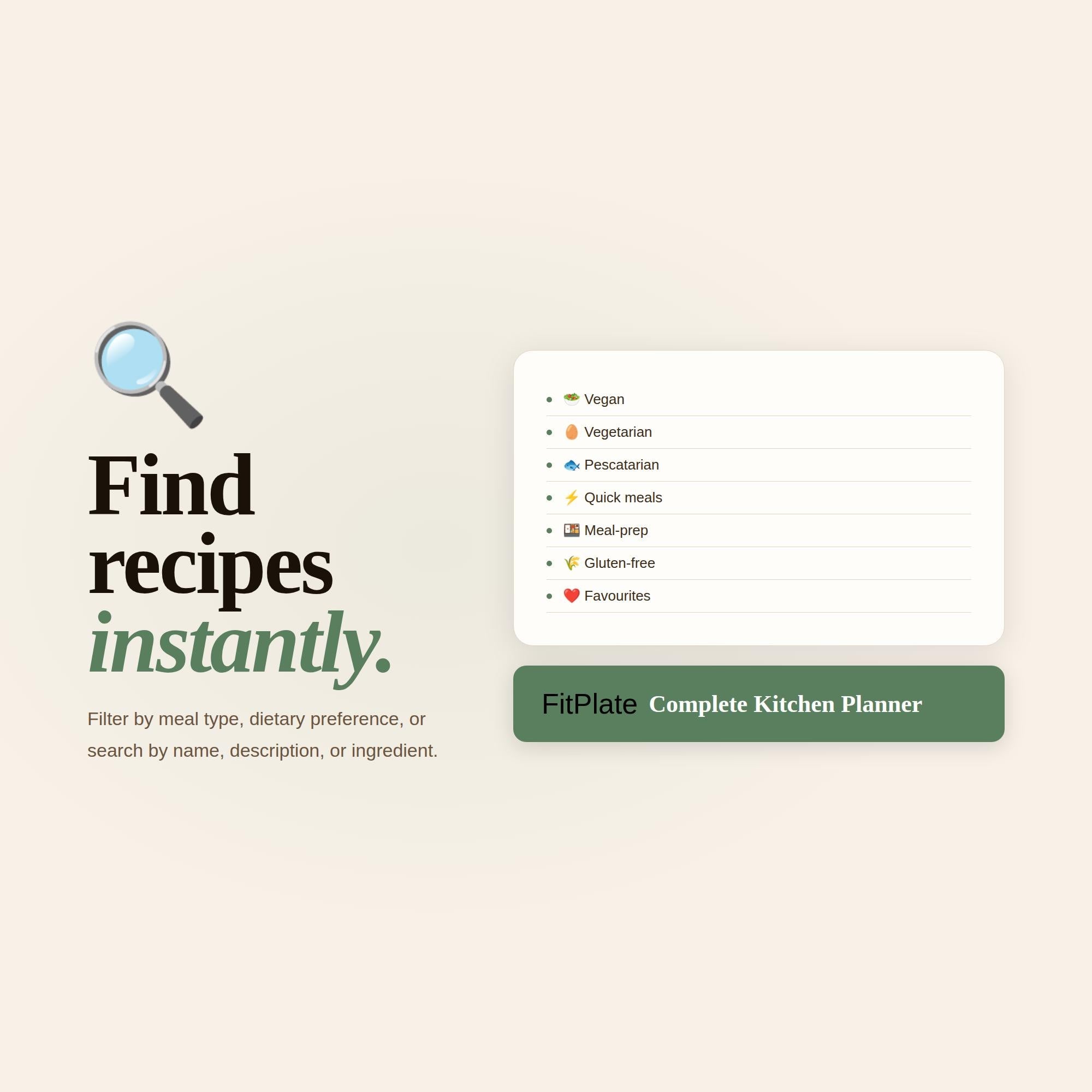 FitPlate Meal Planner | Calorie Macro Nutrition Tracker (Digital Download)