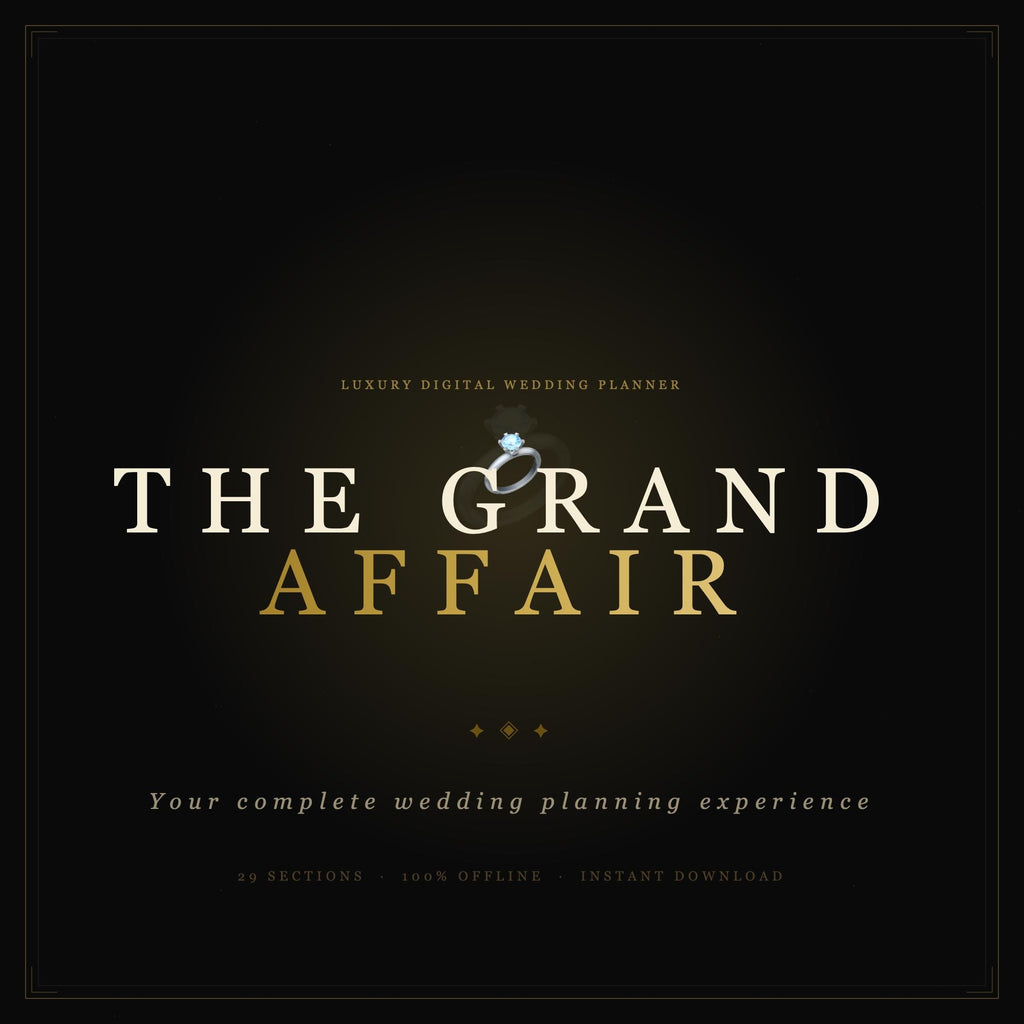 The Grand Affair Wedding Planner | Luxury Digital Planning Book (Instant Download)