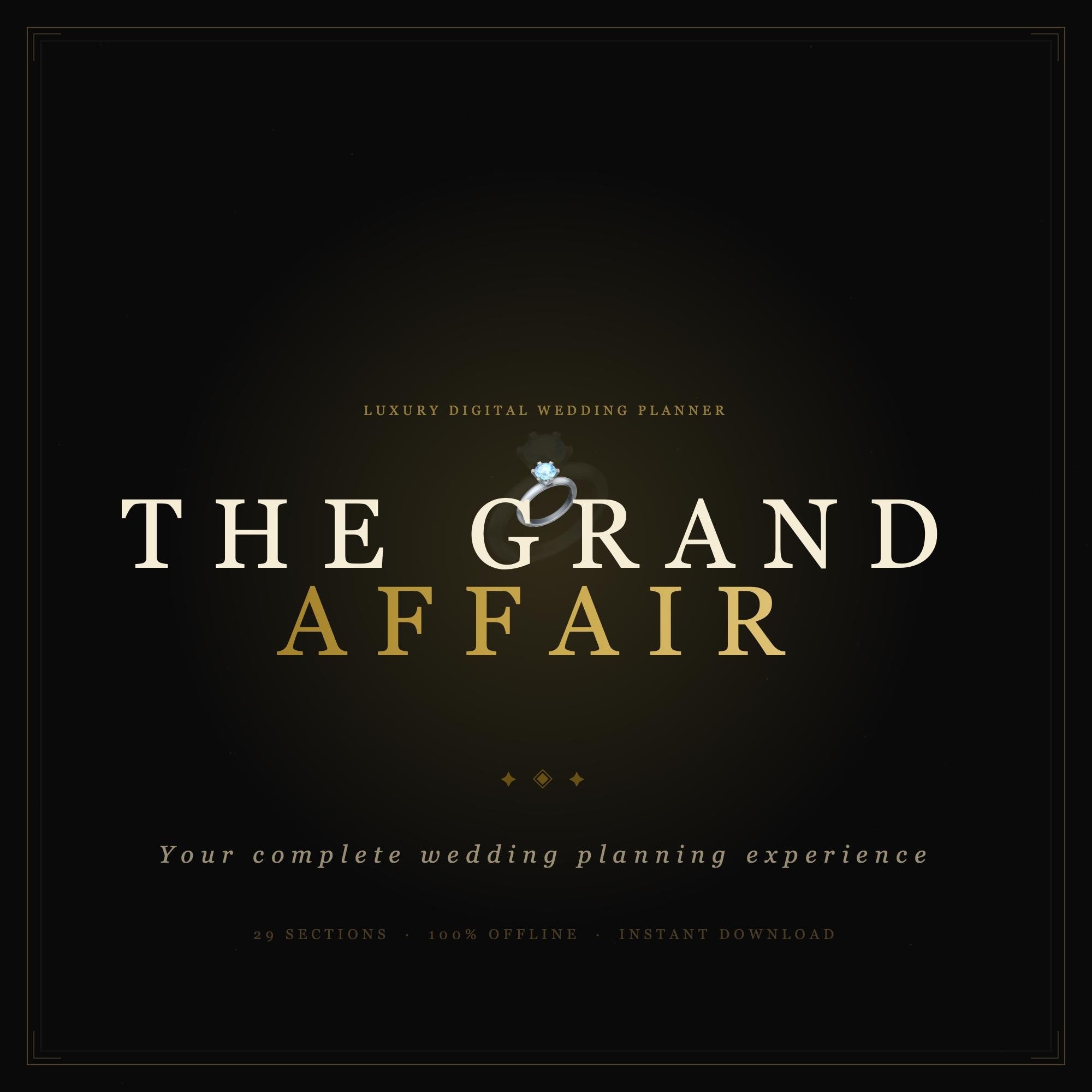 The Grand Affair Wedding Planner | Luxury Digital Planning Book (Instant Download)