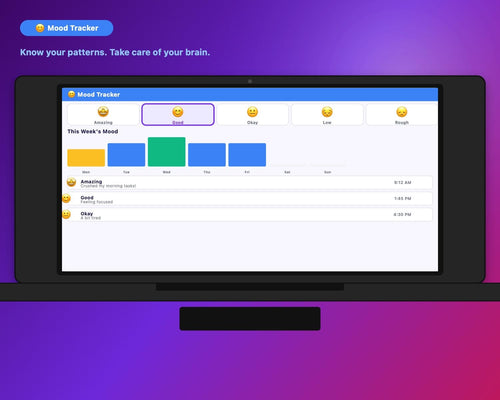 ADHD Focus Planner Pro, Habit Tracker, Pomodoro Timer (HTML Download)