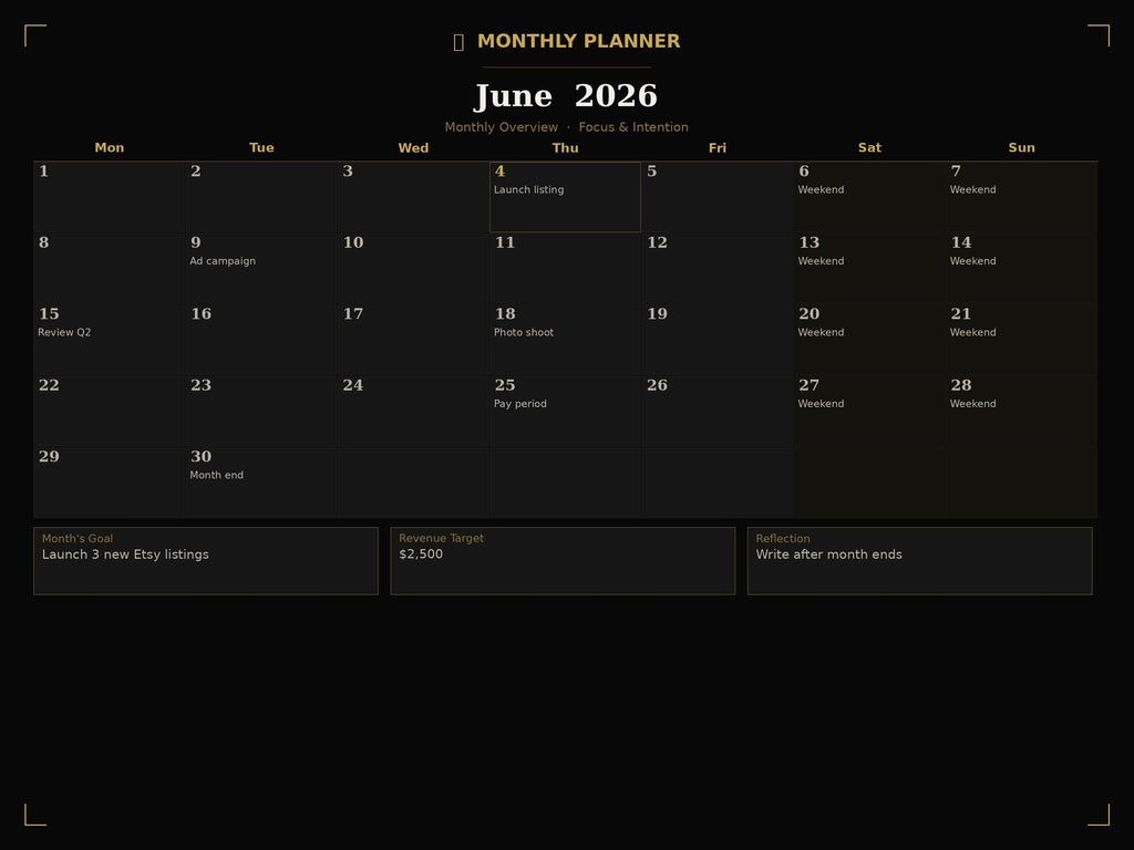Small Business Planner 2026 | Break-Even Calculator, Revenue Tracker (Digital Download)