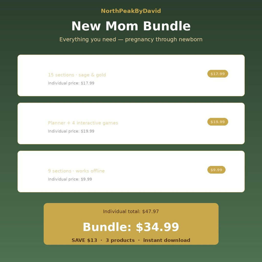 Little Sprout Newborn Tracker | Feeding, Sleep, Growth Log (HTML Download)