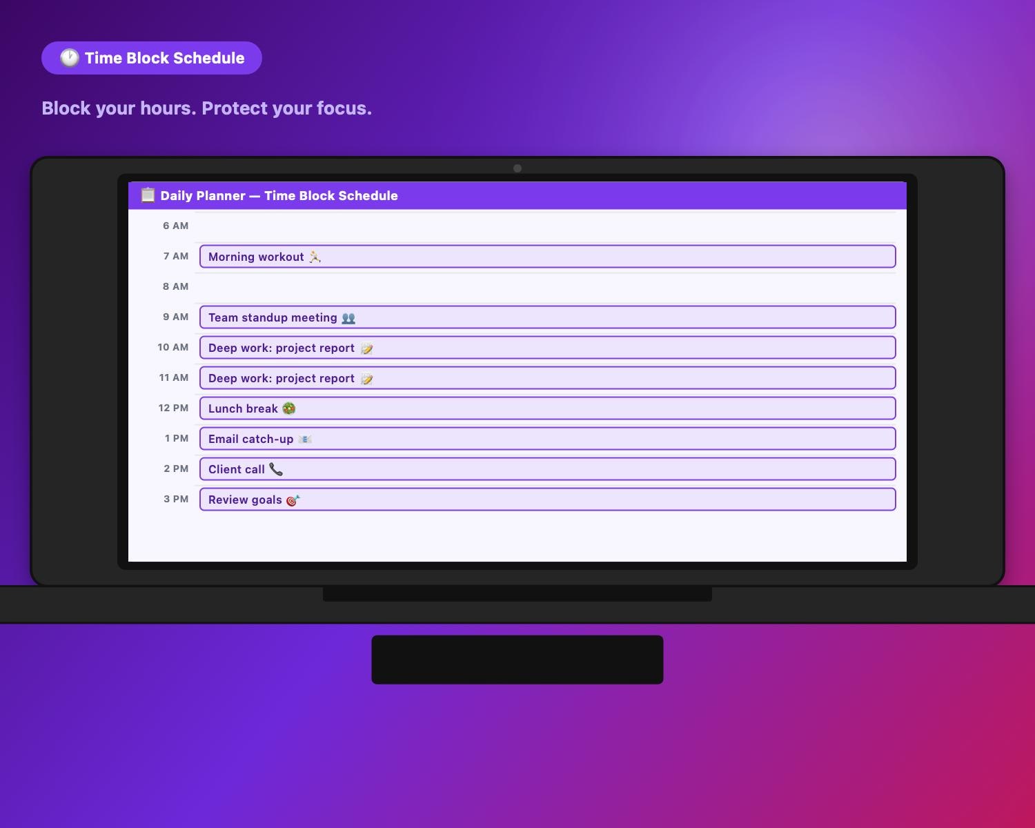 ADHD Focus Planner Pro, Habit Tracker, Pomodoro Timer (HTML Download)