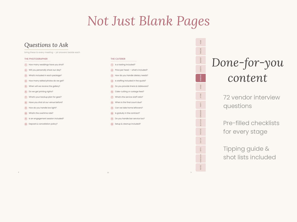 Sage Wedding Planner | Digital Wedding Planner for GoodNotes & iPad | Undated Timeline, Budget, Checklist, Guest List | Fillable PDF