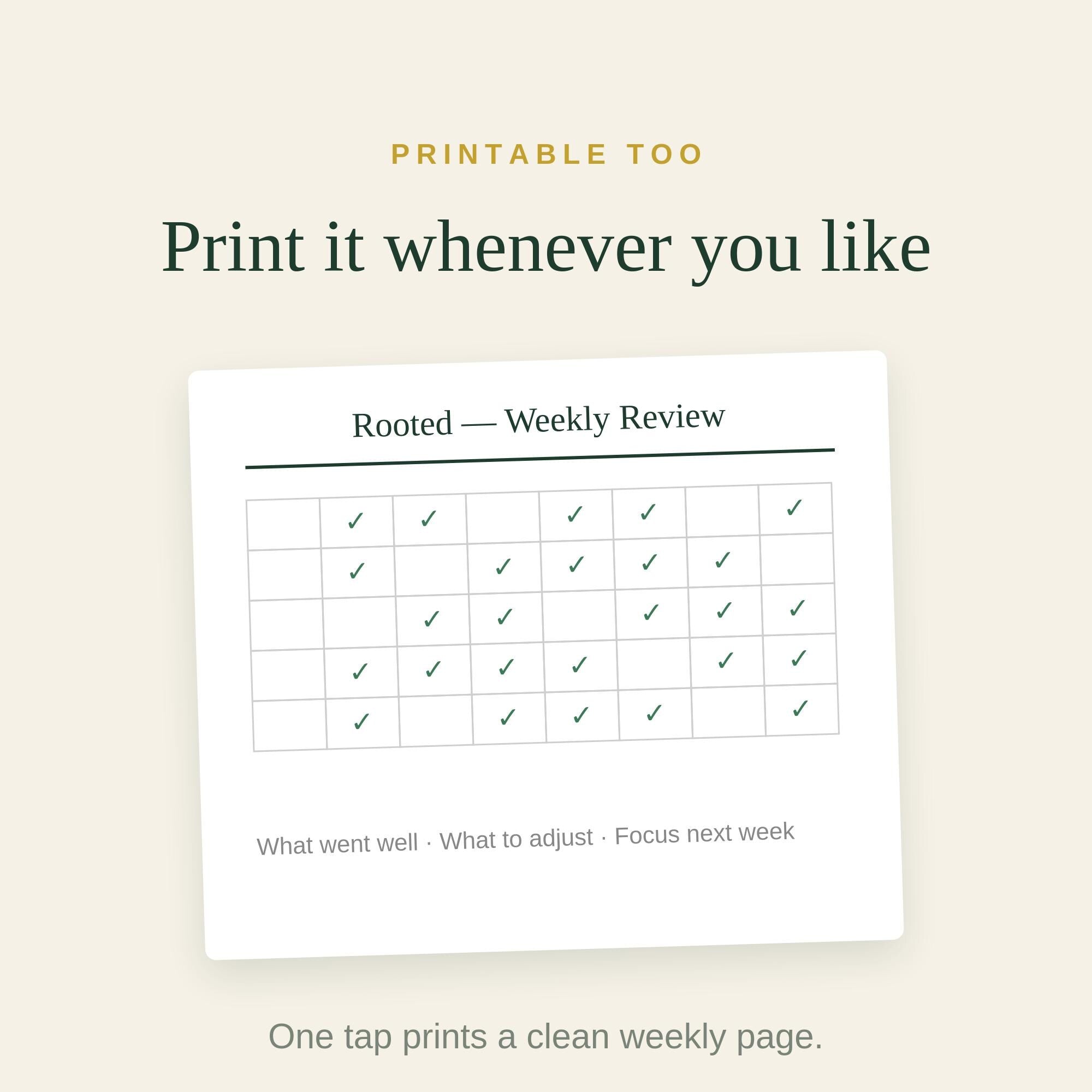 Rooted Wellness Tracker | Daily Habit, Mood, Gratitude Journal (Digital Download)