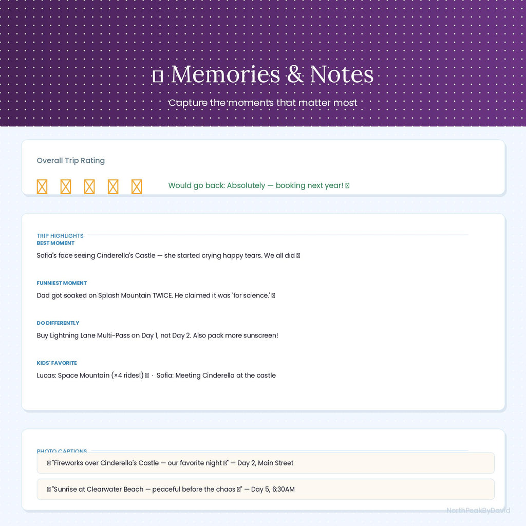 Family Vacation Planner | Interactive Budget Itinerary Packing List (Digital Download)