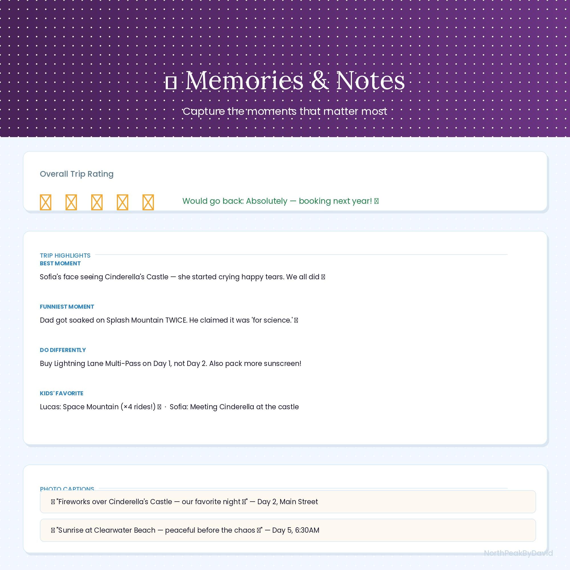 Family Vacation Planner | Interactive Budget Itinerary Packing List (Digital Download)