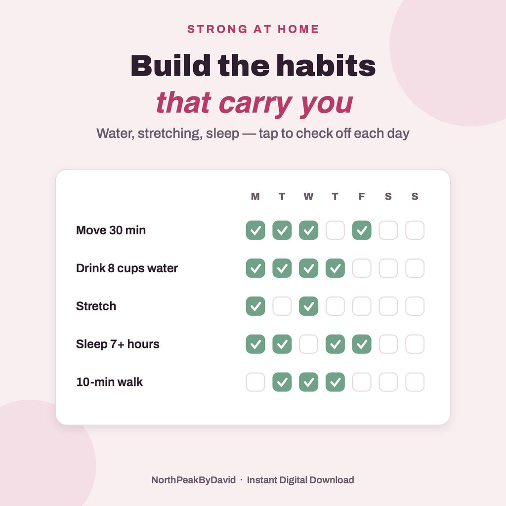 Home Workout Planner | Digital Fitness, Meal, Calorie Tracker (Digital Download)