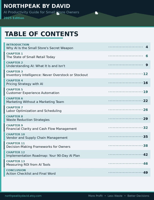 AI Productivity Guide for Small Store Owners | Boost Profit, Cut Waste (PDF Download)
