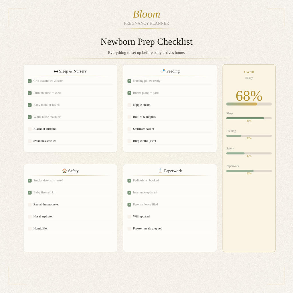 Interactive Pregnancy Planner | Week-by-Week Tracker, Birth Plan (Digital Download)