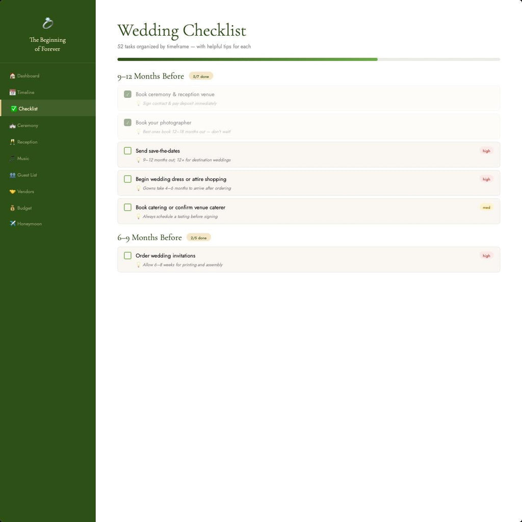 Wedding Planner HTML | Complete Organizer, Budget, Guest List (Digital Download)