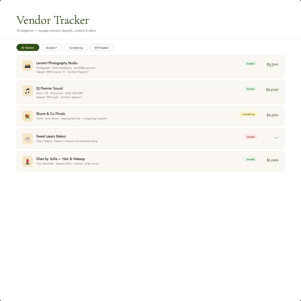 Wedding Planner HTML | Complete Organizer, Budget, Guest List (Digital Download)